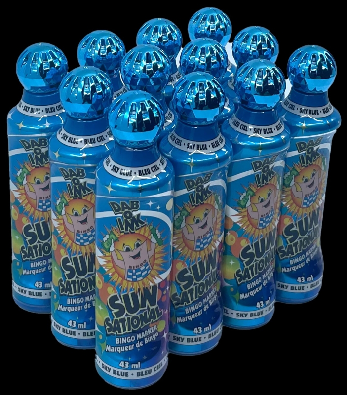 Bingo Depper "Sunsational" FLUOR Licht Blauw - Baby Blauw