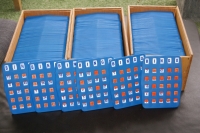 BLAUWE  Schuif plankjes GEBRUIKT*