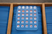 BLAUWE  Schuif plankjes GEBRUIKT*
