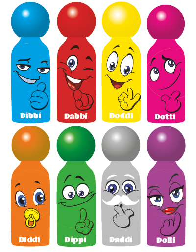 DiddiDabs Family set van 8 kleuren 8x 10ml